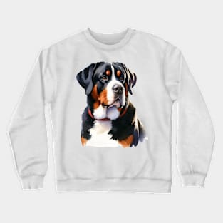 Watercolor Greater Swiss Mountain Dog - Beautiful Dog Crewneck Sweatshirt